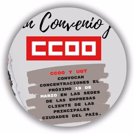 CCOO convoca concentraciones el día 18 en las  sedes de las grandes empresas clientes de Contact Center